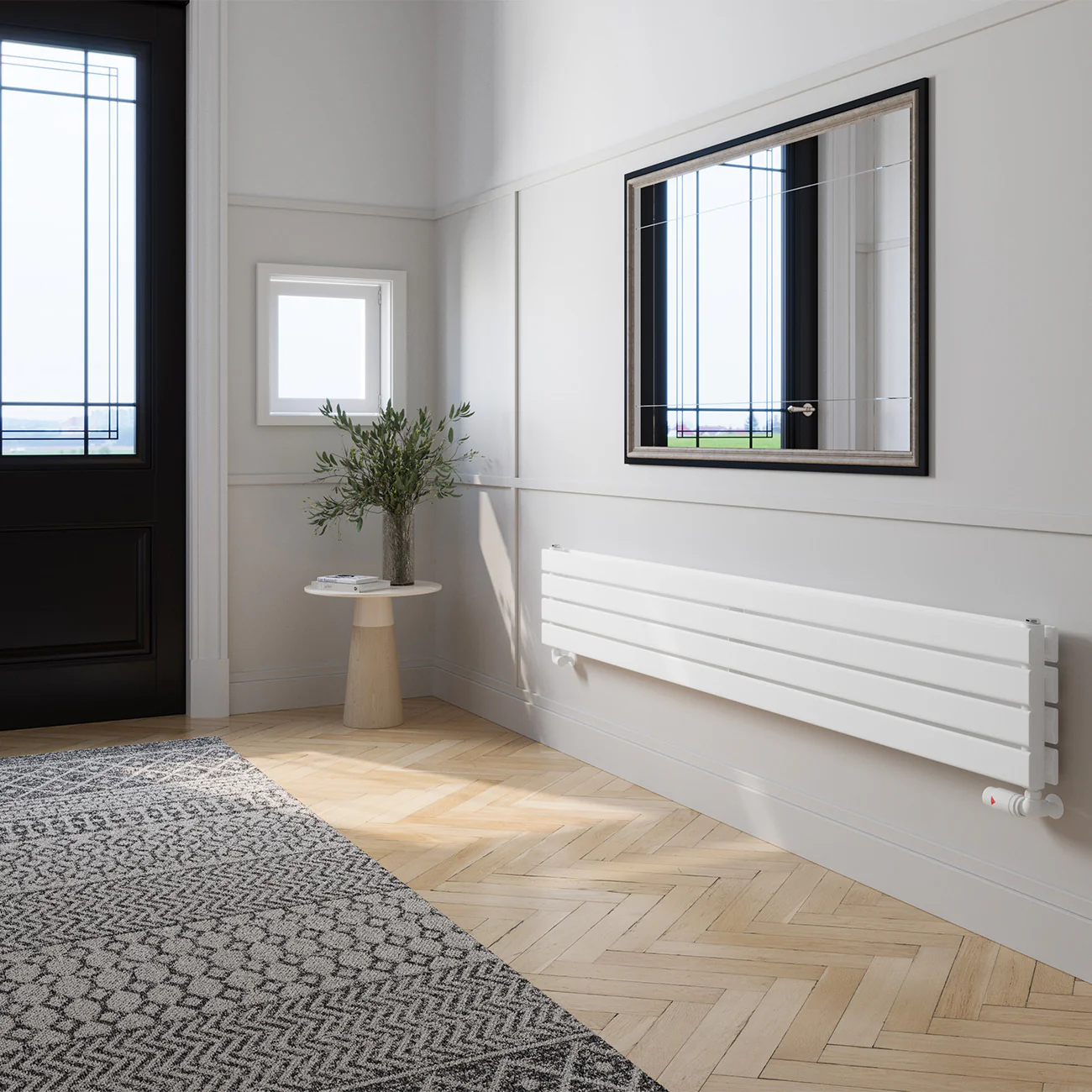 Typhoon Axis - White Horizontal Radiator H272mm x W1800mm Double Panel - Image 2