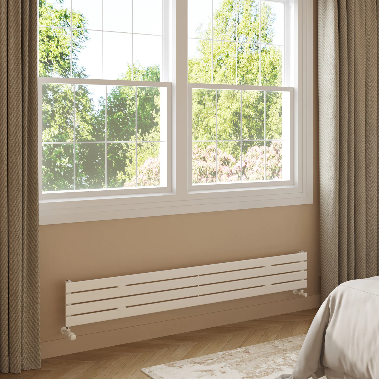 Typhoon Axis - White Horizontal Radiator H272mm x W1800mm Single Panel - Image 2