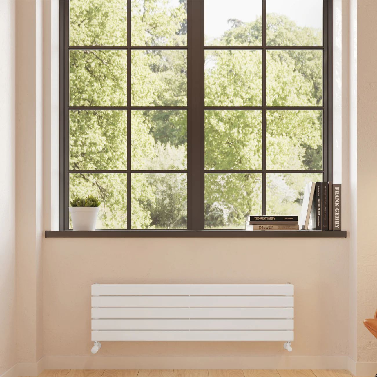 Typhoon Axis - White Horizontal Radiator H340mm x W1200mm Double Panel - Image 2