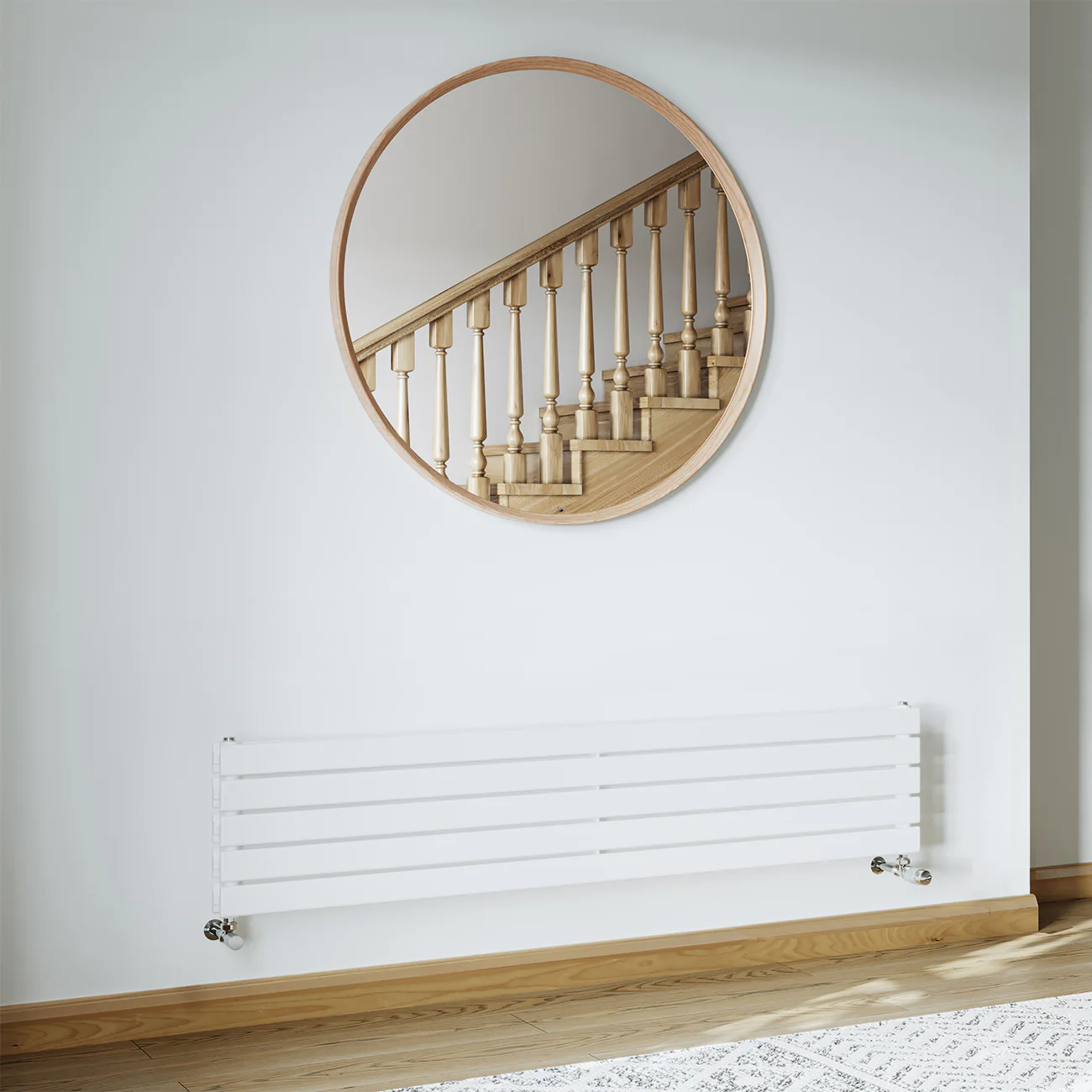Typhoon Axis - White Horizontal Radiator H340mm x W1600mm Double Panel - Image 2