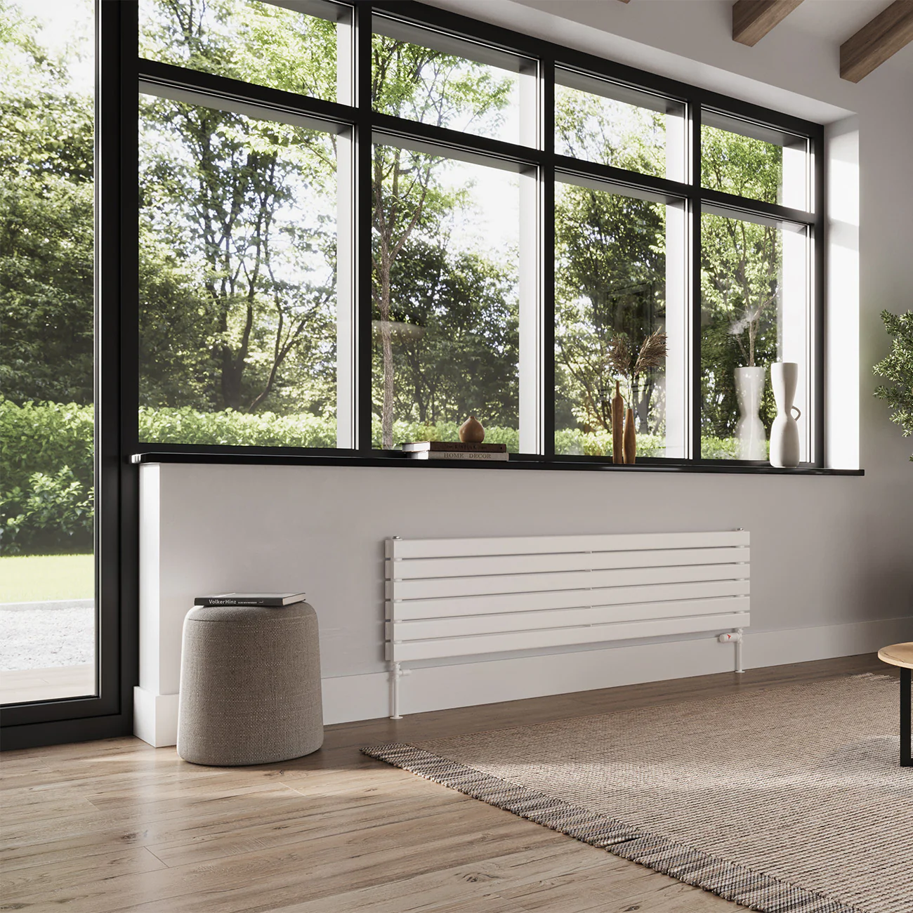 Typhoon Axis - White Horizontal Radiator H408mm x W1600mm Double Panel - Image 2