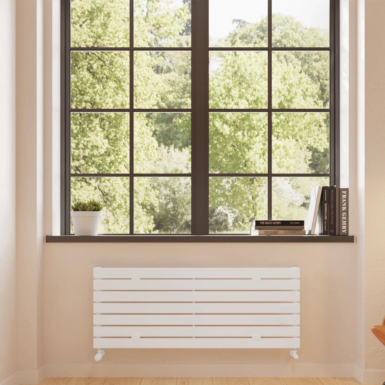 Typhoon Axis - White Horizontal Radiator H476mm x W1200mm Single Panel - Image 2
