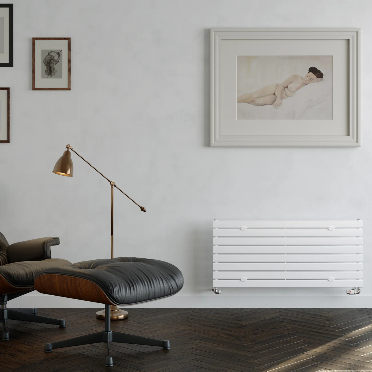 Typhoon Axis - White Horizontal Radiator H544mm x W1200mm Single Panel - Image 2