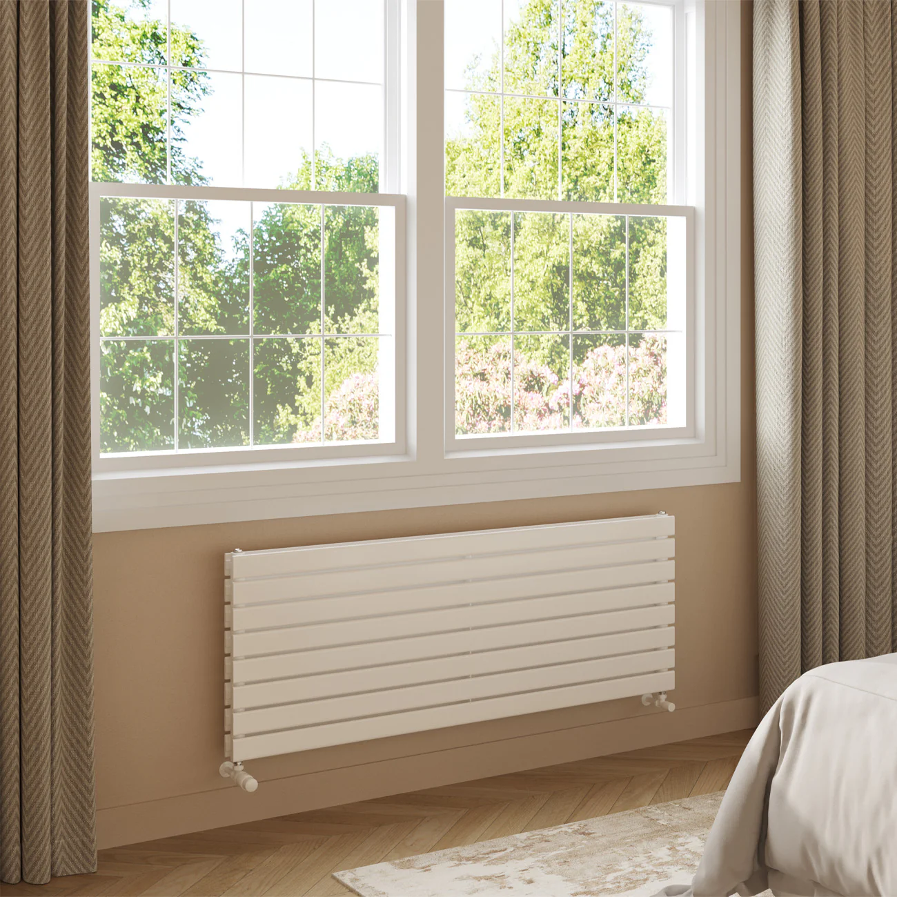 Typhoon Axis - White Horizontal Radiator H544mm x W1400mm Double Panel - Image 2