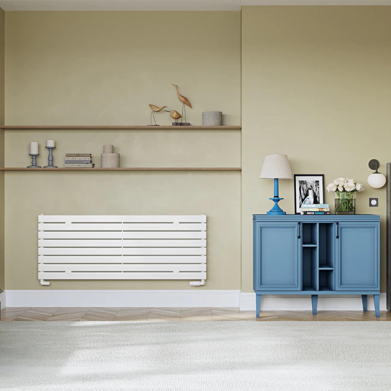 Typhoon Axis - White Horizontal Radiator H544mm x W1400mm Single Panel - Image 2