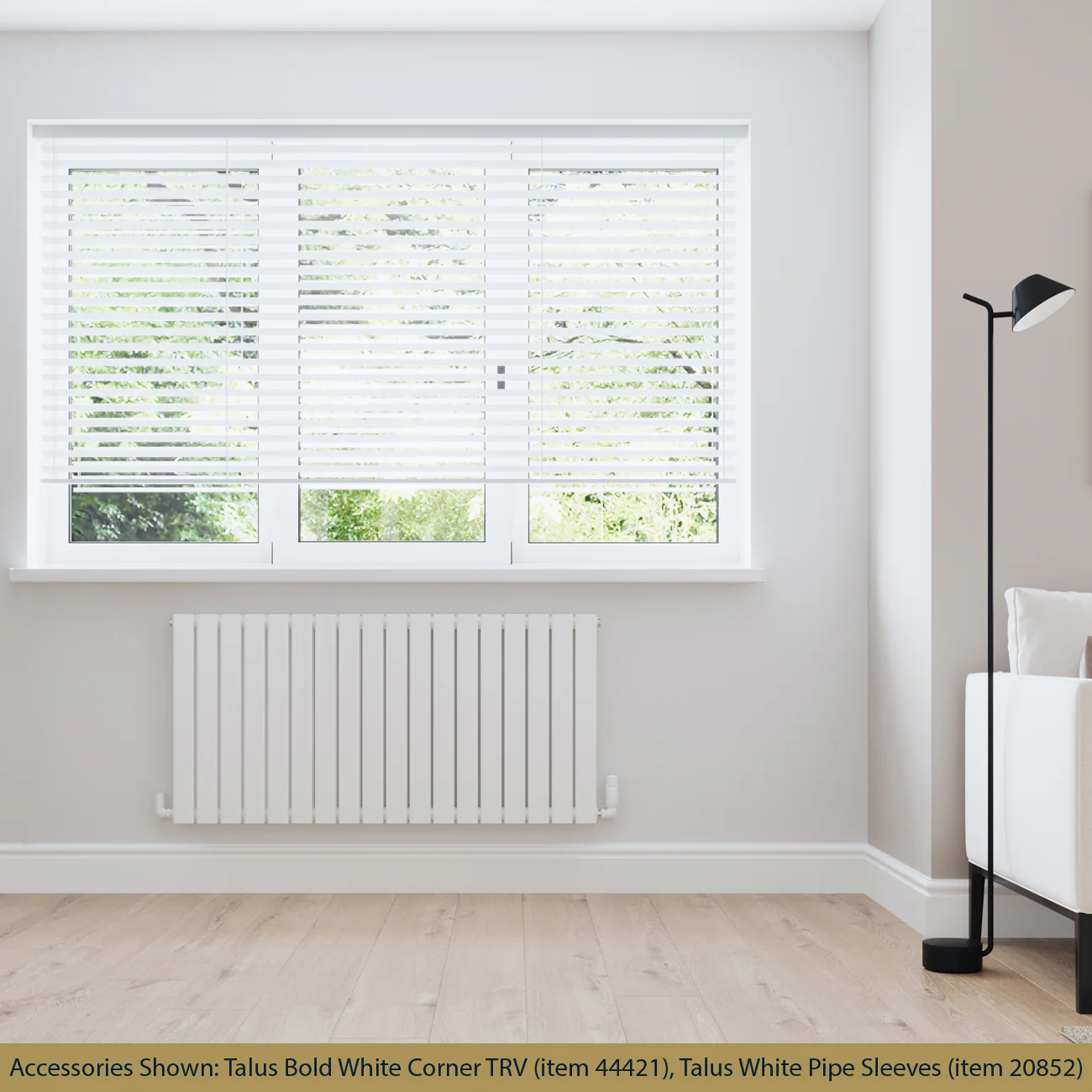 Typhoon - White Horizontal Radiator H600mm x W1224mm Double Panel - Image 2