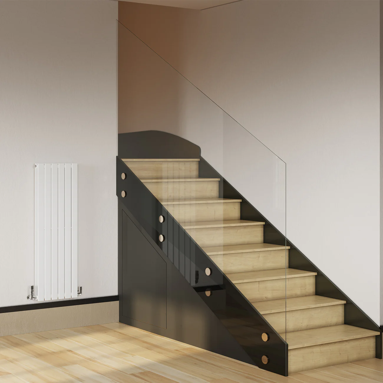 Typhoon - White Vertical Radiator H1200mm x W408mm Double Panel - Image 2