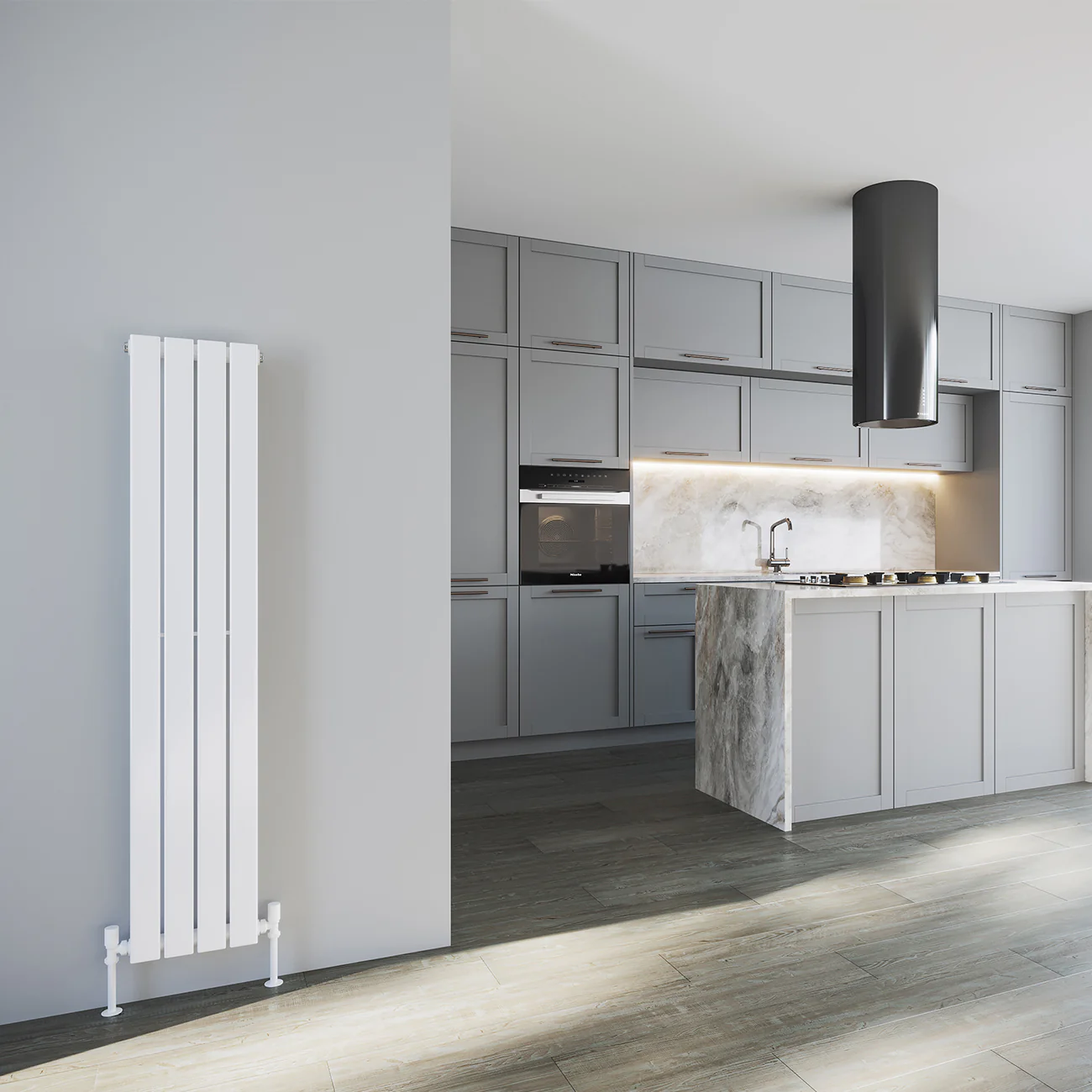 Typhoon - White Vertical Radiator H1400mm x W272mm Single Panel - Image 2