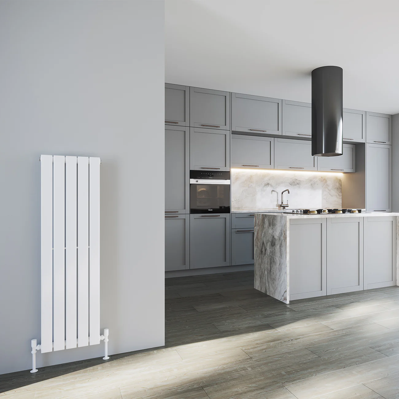 Typhoon - White Vertical Radiator H1400mm x W340mm Single Panel - Image 2