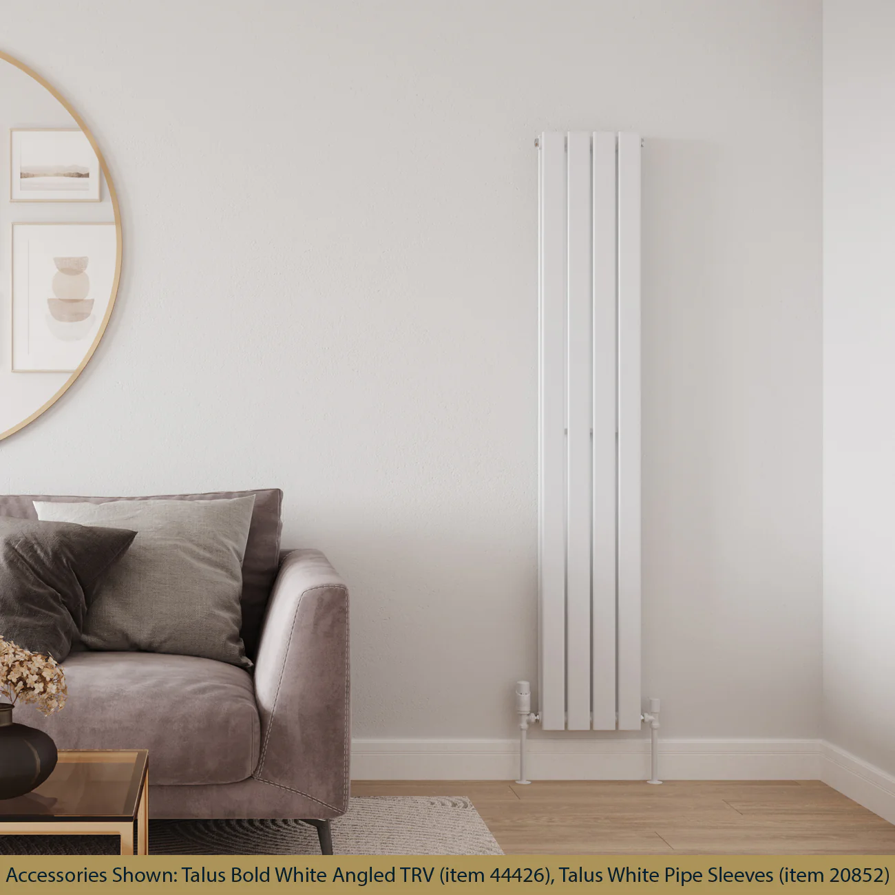 Typhoon - White Vertical Radiator H1600mm x W272mm Double Panel - Image 2
