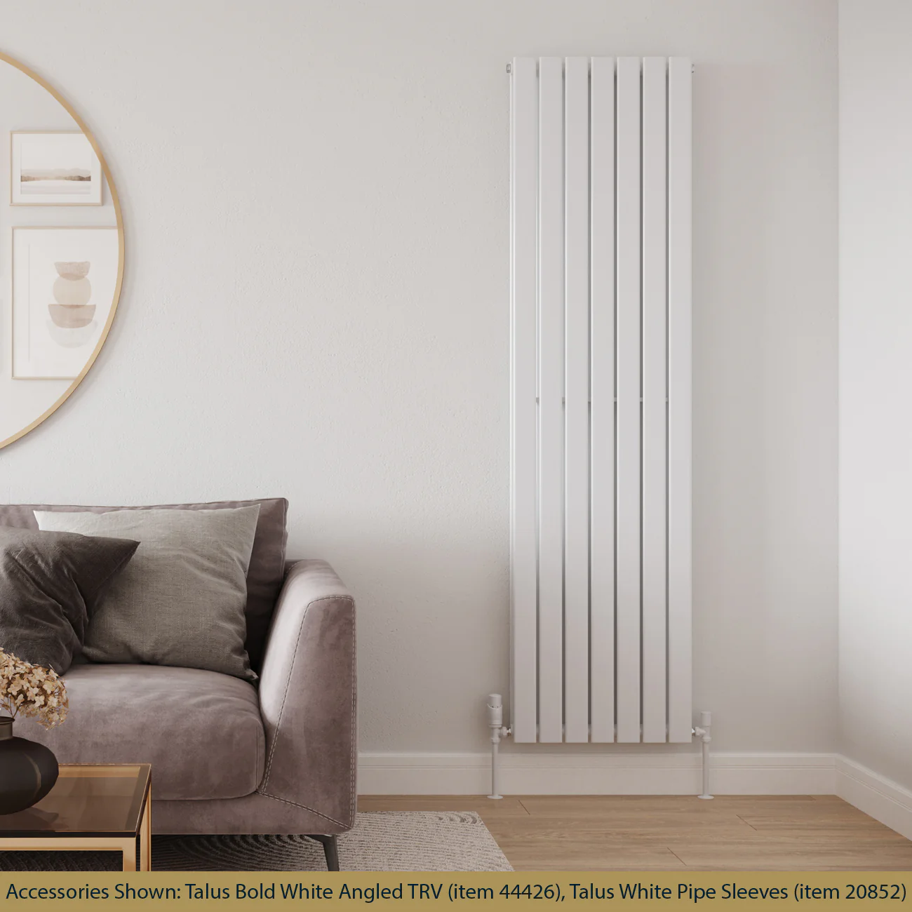 Typhoon - White Vertical Radiator H1800mm x W476mm Double Panel - Image 2