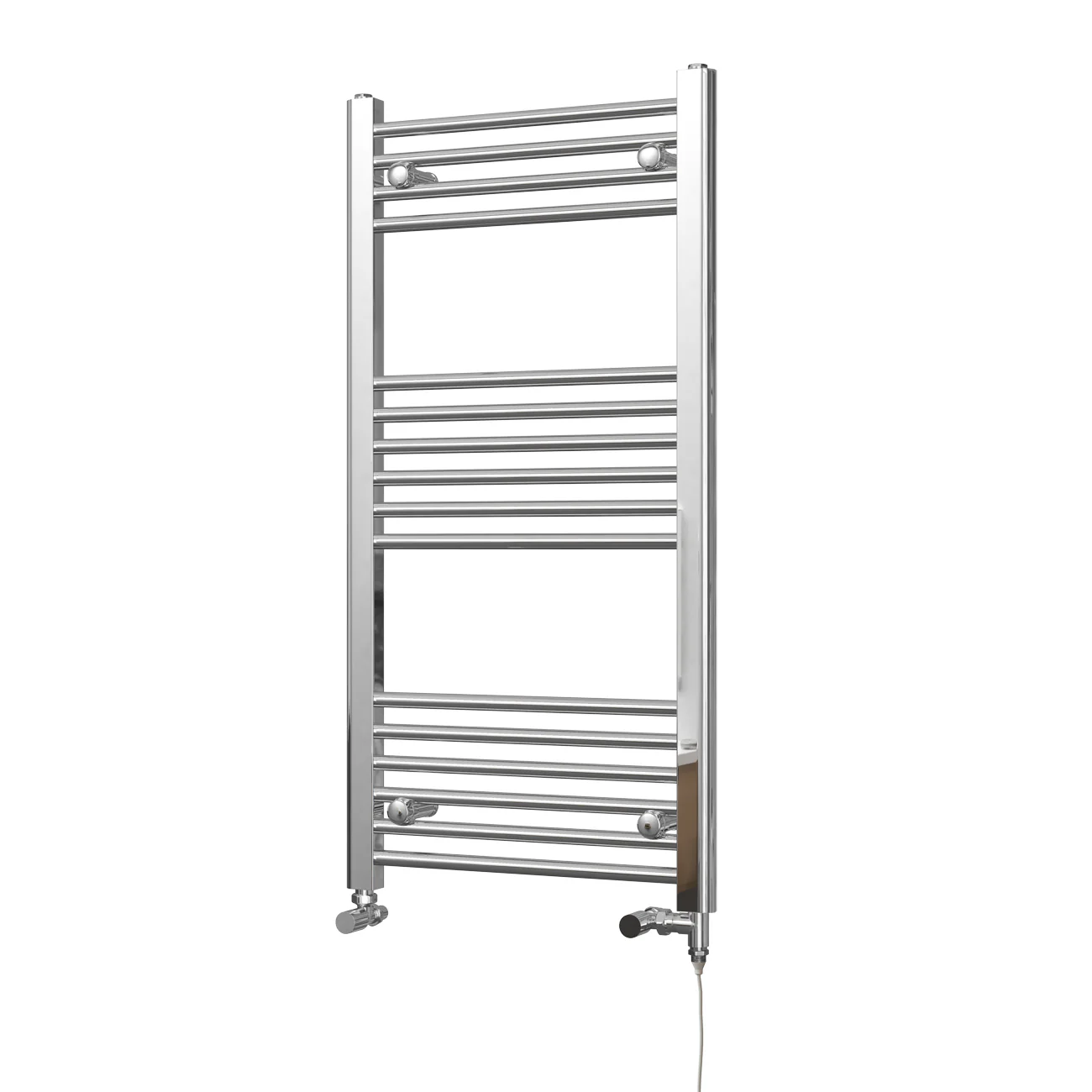 Zennor - Chrome Dual Fuel Towel Rail H1000mm x W500mm Standard - Straight