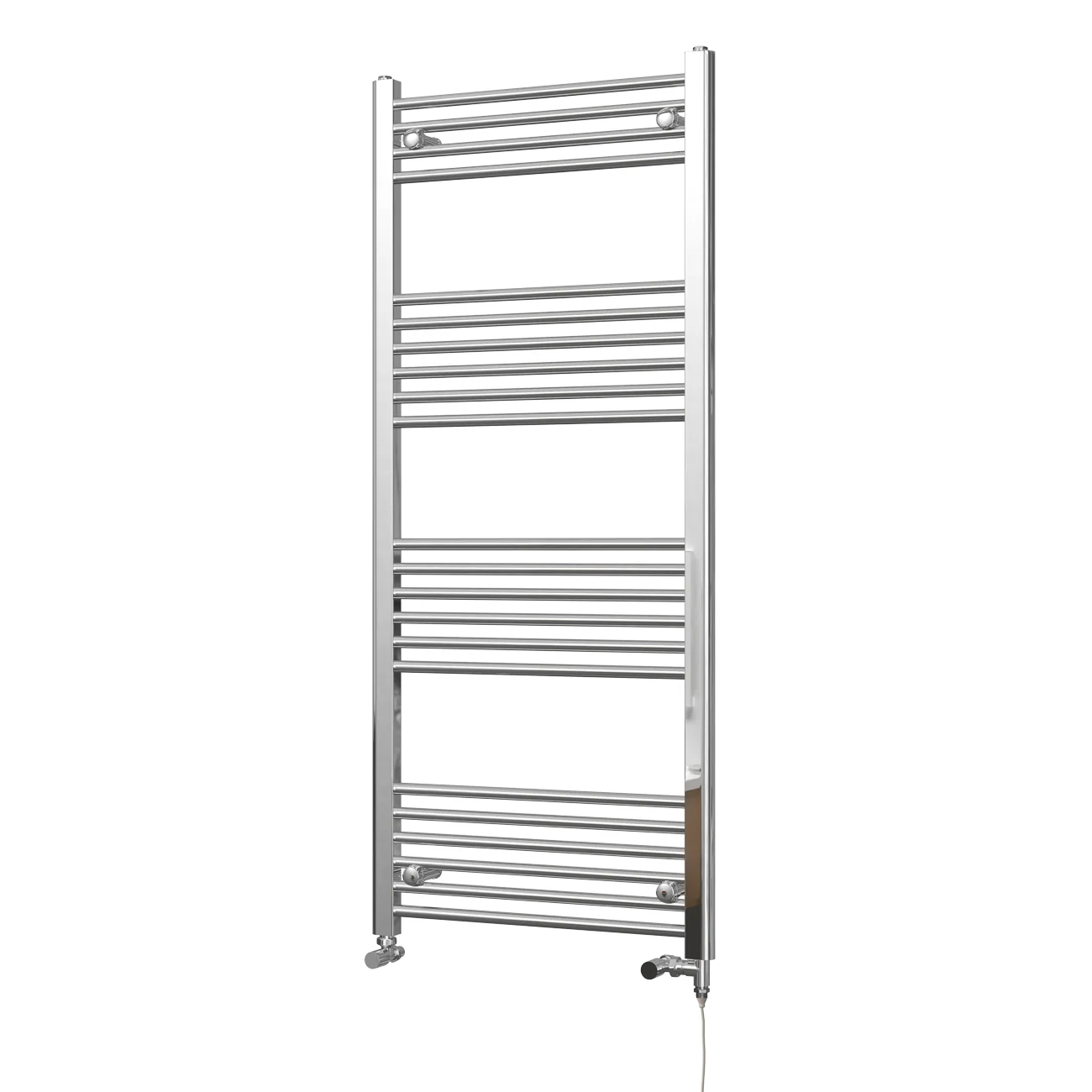 Zennor - Chrome Dual Fuel Towel Rail H1400mm x W600mm Standard - Straight